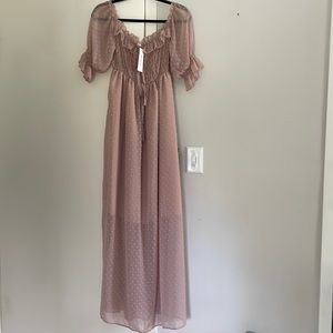 Blush summer maxi dress